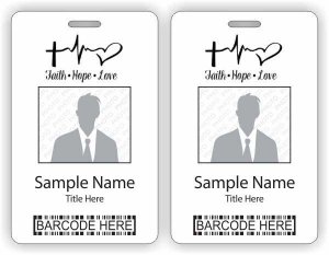 (image for) CassieMarie Meyers Barcode ID Vertical Double Sided badge