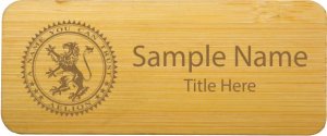 (image for) AeLION Group Standard Bamboo Laser Engraved badge