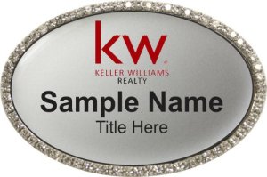 (image for) Keller Williams Realty - Kelly Rudiger Oval Bling Silver badge