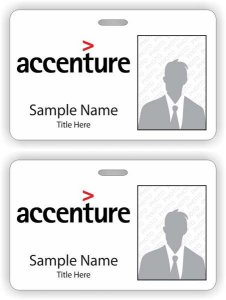 (image for) Accenture Photo ID Horizontal Double Sided badge