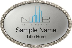 (image for) NB Elite Realty Oval Bling Silver badge