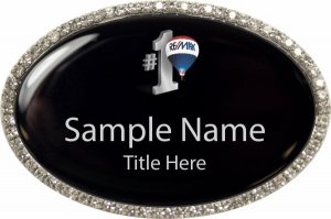 (image for) RE/MAX Realty Unlimited Oval Bling Silver Other badge
