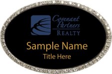 (image for) Covenant Partners Realty Oval Bling Silver Other badge