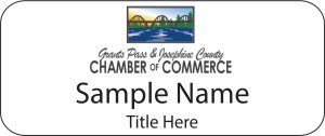 (image for) Grants Pass Chamber of Commerce Standard White badge