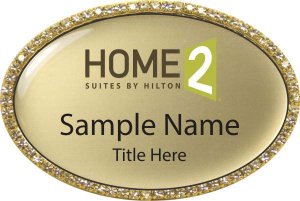 (image for) Home2 Suites Oval Bling Gold badge