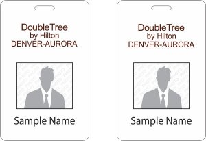(image for) Doubletree Hotel Photo ID Vertical Double Sided badge