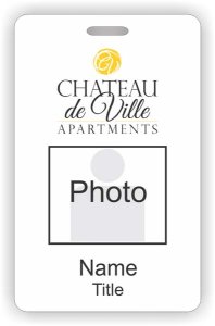 (image for) Barrett & Stokely Chateau de Ville Photo ID Vertical badge
