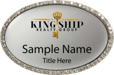 (image for) Kingship Realty Group Oval Bling Silver badge