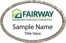 (image for) Fairway Independent Mortgage Oval Bling Silver Other badge