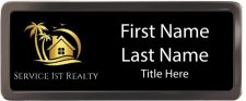 (image for) Service 1st Realty Black Chrome badge