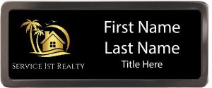 (image for) Service 1st Realty Black Chrome badge