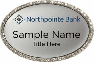 (image for) Northpointe Bank Oval Bling Silver badge