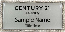 (image for) Century 21 AA Realty Bling Silver badge