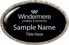 (image for) Windermere Homes & Estates Oval Bling Silver Other badge