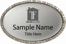 (image for) Keller Williams Tina Friar Oval Bling Silver badge