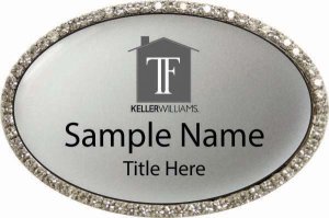 (image for) Keller Williams Tina Friar Oval Bling Silver badge