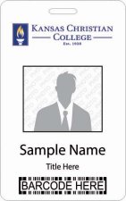 (image for) Kansas Christian College Barcode ID Vertical badge