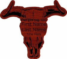 (image for) TheFifthFrog, llc Shaped Bloodwood Laser Engraved badge