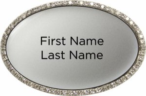(image for) AMBERWOOD REALITY Oval Bling Silver badge