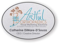 (image for) Artful Orthopaedics Visual Marketing Solutions Oval Silver badge