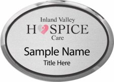 (image for) Inland Valley Hospice Oval Executive Silver badge