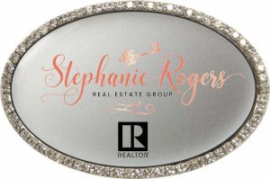 (image for) Stephanie Rogers Real Estate Group Oval Bling Silver badge