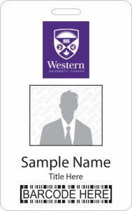 (image for) Western University Barcode ID Vertical badge