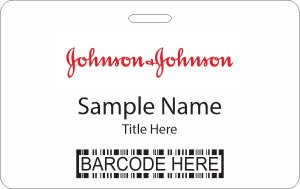 (image for) Johnson & Johnson Barcode ID Horizontal Badge