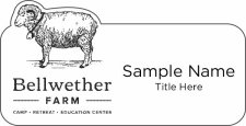 (image for) Bellwether Farm Shaped White Badge