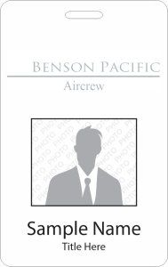 (image for) Benson Pacific Photo ID Vertical Badge