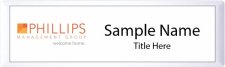 (image for) Phillips Management Group Small Executive White Badge