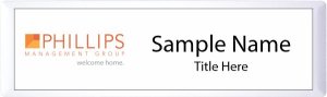 (image for) Phillips Management Group Small Executive White Badge