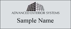 (image for) Advanced Exterior Systems Shaped Silver Badge