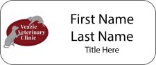 (image for) Veazie Veterinary Clinic Standard White Badge