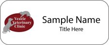 (image for) Veazie Veterinary Clinic Standard White Badge