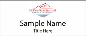 (image for) Mi Familia-Summit Home Health Standard White Square Corner Badge