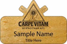 (image for) Carpe Vitam Hypnotherapy Shaped Maple Badge
