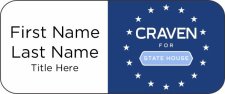 (image for) Craven for State House Standard White Badge