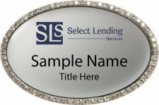 (image for) Select Lending Services Oval Bling Silver Badge
