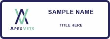 (image for) Apex Vets Standard White Badge