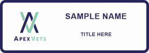 (image for) Apex Vets Standard White Badge