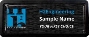 (image for) H2Engineering, Inc. Prestige Black Anodized Badge
