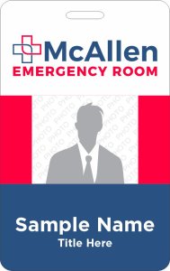 (image for) McAllen Emergency Room Photo ID Vertical Badge