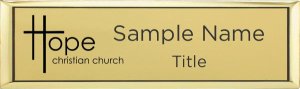(image for) Hope Christian Church Small Executive Gold Badge