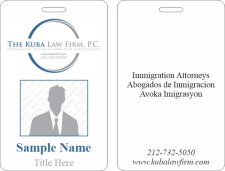 (image for) The Kuba Law Firm PC Photo ID Vertical Double Sided Badge