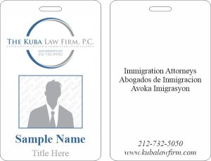 (image for) The Kuba Law Firm PC Photo ID Vertical Double Sided Badge