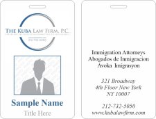 (image for) The Kuba Law Firm PC Photo ID Vertical Double Sided Badge