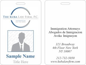(image for) The Kuba Law Firm PC Photo ID Vertical Double Sided Badge