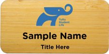 (image for) Tufts University Shaped Bamboo Badge