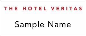 (image for) Hotel Veritas Standard White Square Corner Badge